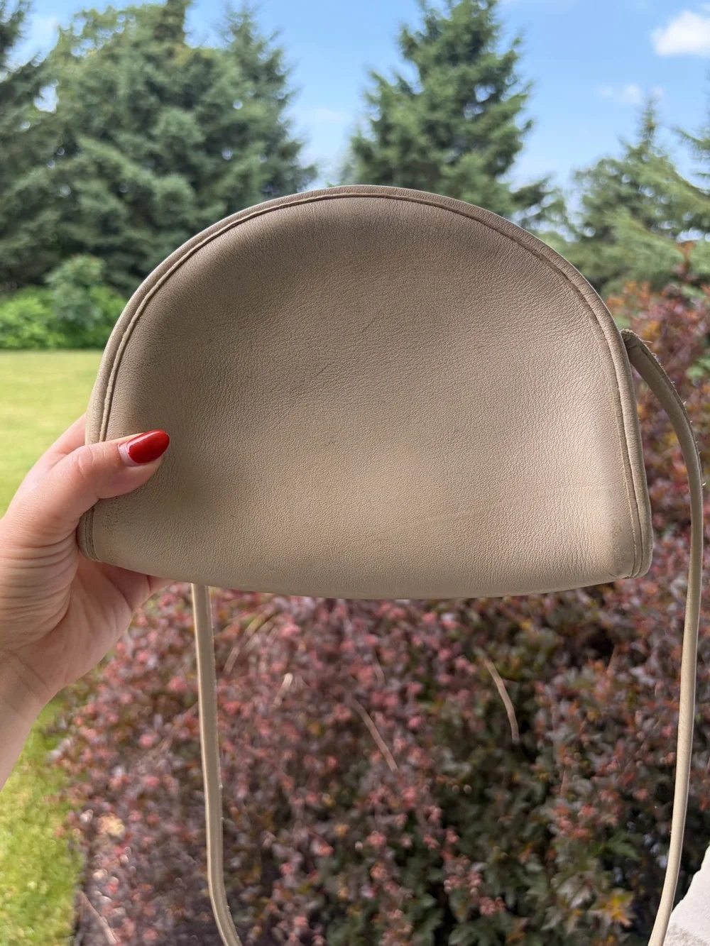 Vintage 90s coach kimball zip 9911 crossbody purse bag bone leather